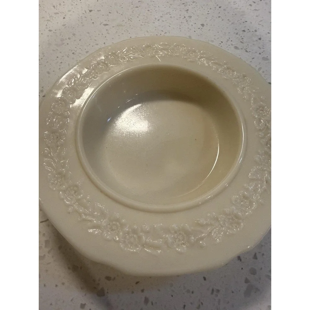 Indiana Laurel Indiana Custard Butter Dish Uranium Depression Custard Glass